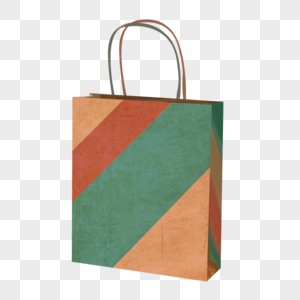 彩色羊皮纸材质购物袋高清图片