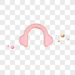 创意粉色耳机图标图片