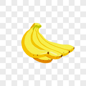 手绘新鲜水果黄色香蕉图片