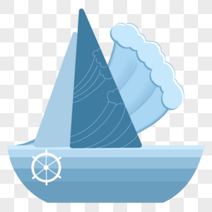 海洋帆船海浪浪花船高清图片