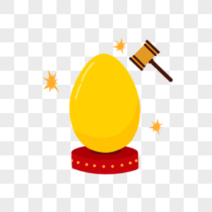 金锤砸金蛋插画  |原始部落元素  |锤子卡通插画  |冬天篝火