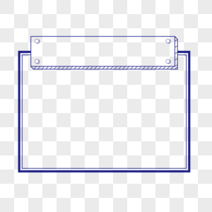蓝色标题边框高清图片