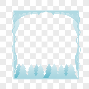 冬季简约森林装饰边框图片