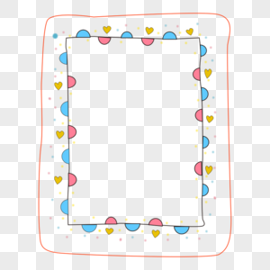 手绘可爱装饰卡通边框画框高清图片