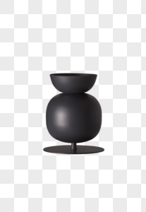 黑色异型花瓶高清图片