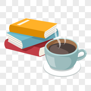 咖啡和书本ps热气素材高清图片