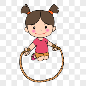 跳绳跳绳小女孩高清图片