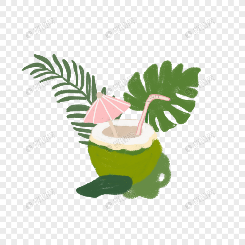 夏季度假椰子饮料图片