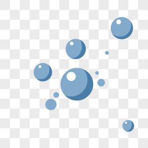 蓝色漂浮气泡图片