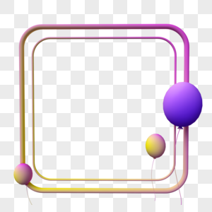 立体圆形角方形框插图高清图片