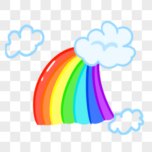 儿童节装饰彩虹图片