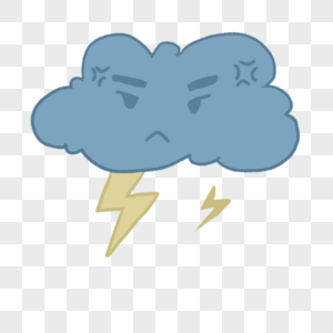 乌云打雷图片素材