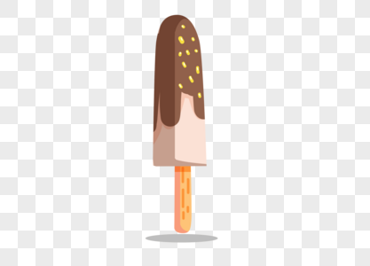 简约夏季手绘卡通冰淇淋巧克力甜品免抠图片素材图片
