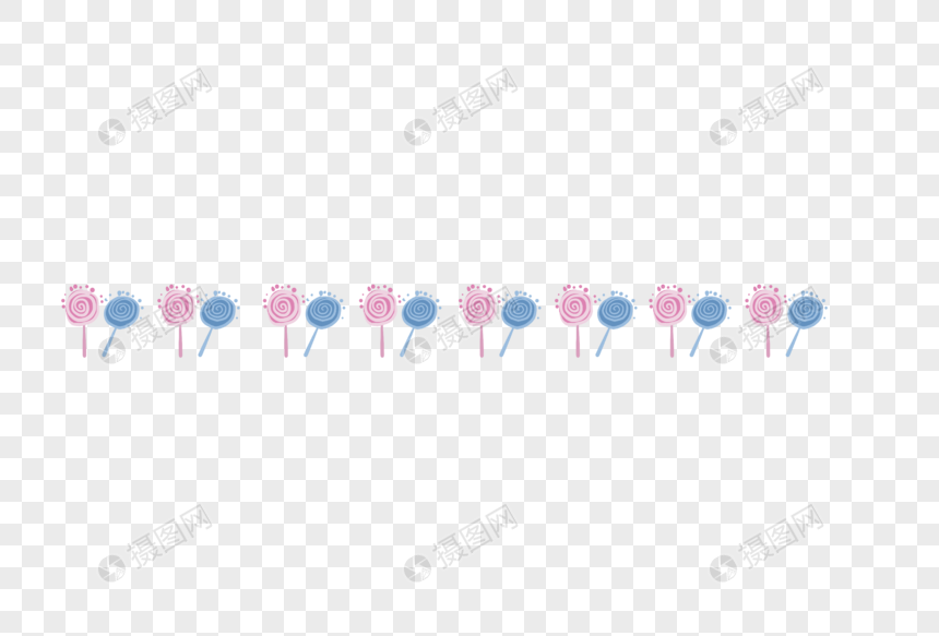 棒棒糖分割线元素素材下载 正版素材 摄图网
