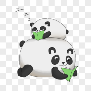 学习的熊猫熊猫读书高清图片