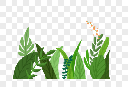 绿色植物素材分图层图片