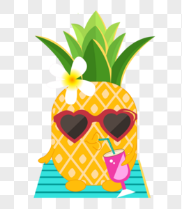 一个度假中的菠萝图片