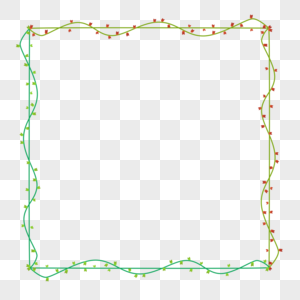 卡通绿植边框图片