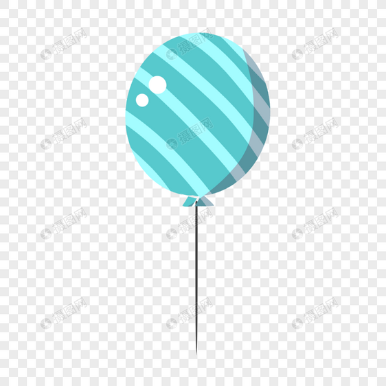 蓝色线条气球图片