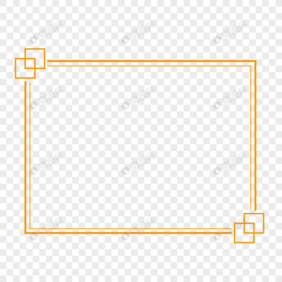 黄色正方形边框图片