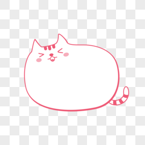 猫咪气泡卡通画框高清图片