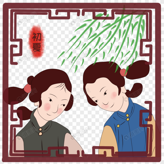 初夏的古代女孩图片