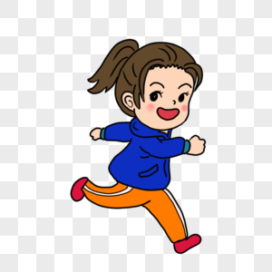跑步的女生图片