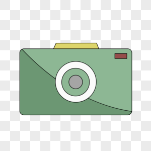 绿色卡通手绘相机图片