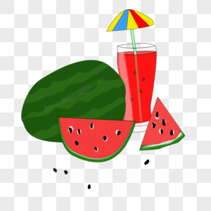 夏日西瓜果汁饮料图片