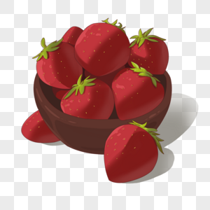 篮子里的草莓高清图片