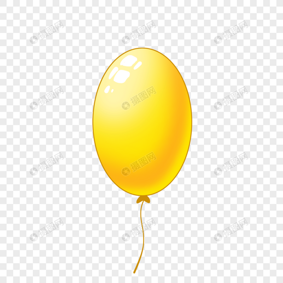 节日用黄色气球图片