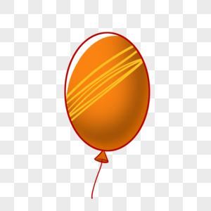 橘色气球图片
