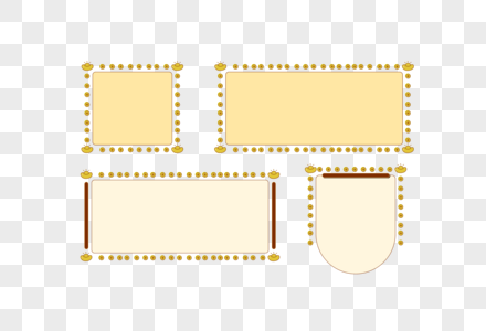 边框元素发财金相框高清图片