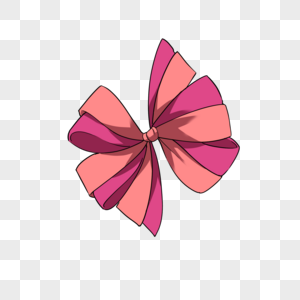 粉红双色蝴蝶结图片