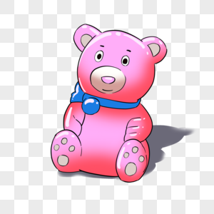 粉色小熊玩具图片