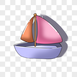 彩色帆船玩具图片