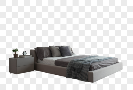 床被子立面素材高清图片