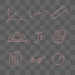 手绘数学背景图片