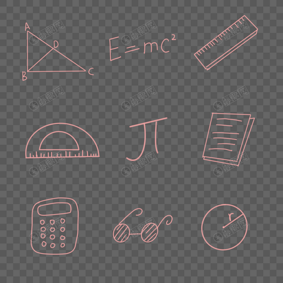 手绘数学背景图片