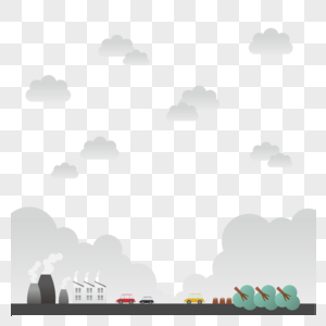 城市污染环保主题矢量素材图片
