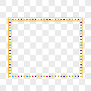 多彩圆点方形边框图片