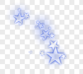 蓝色发光星星图片