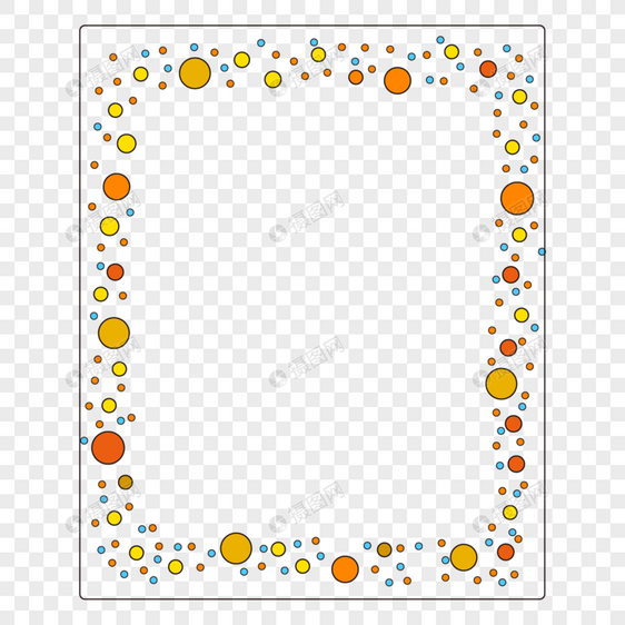 可爱圆点装饰边框图片