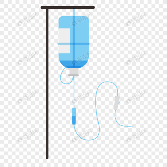 吊瓶吊水打吊针元素图片