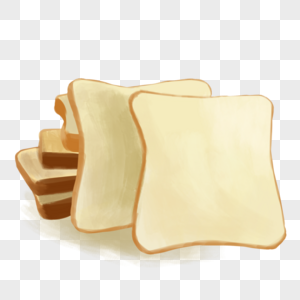 面包片手绘面包片高清图片