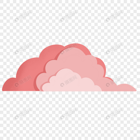 粉色剪纸云朵图片