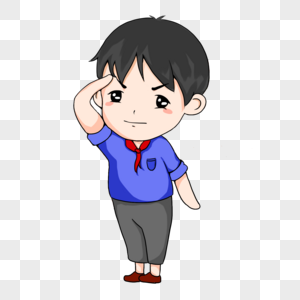 少年农田敬礼素材