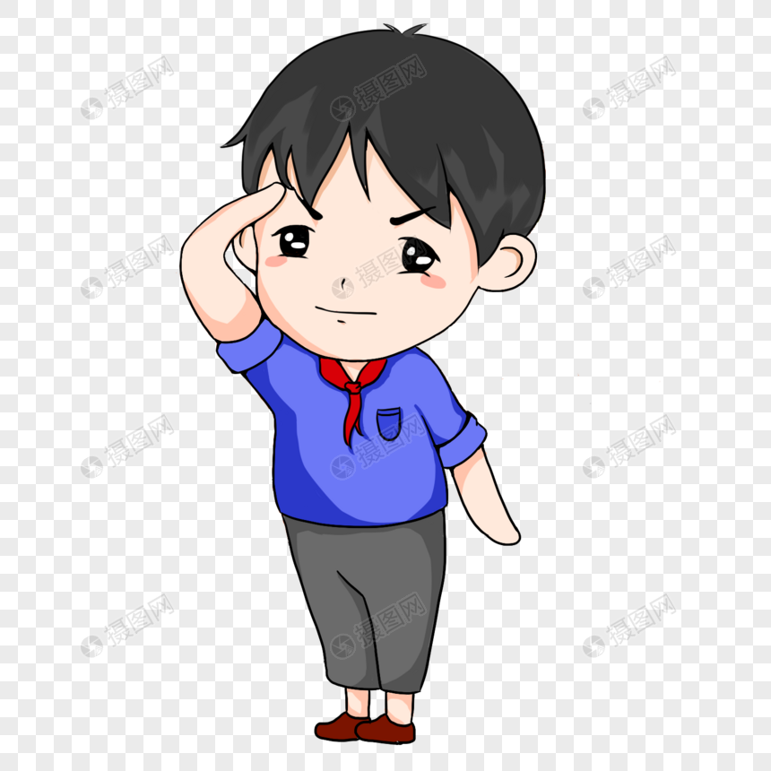 卡通敬礼头像-千图网
