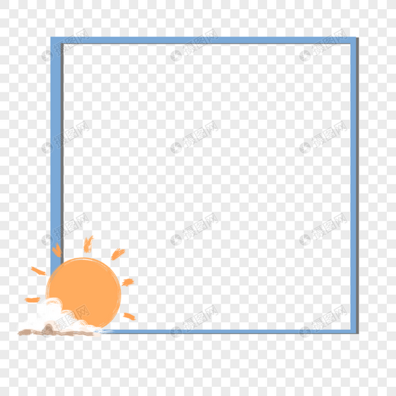 太阳边框图片