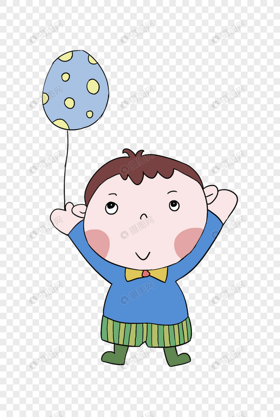 六一儿童节拿气球的小男孩图片